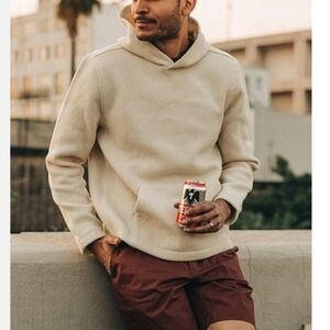 Taylor Stitch The Nomad Hoodie In Natural Twill Wool Blend 40